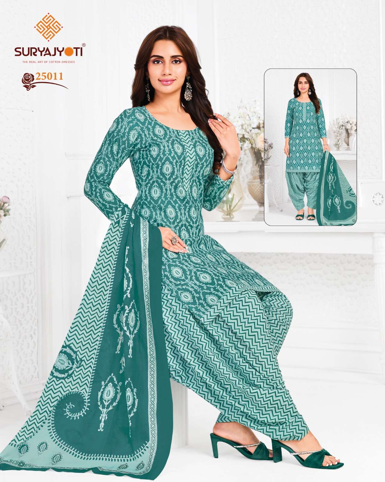 SURYAJYOTI SUI DHAGA VOL 25 COTTON READY MADE PATIYALA SUIT