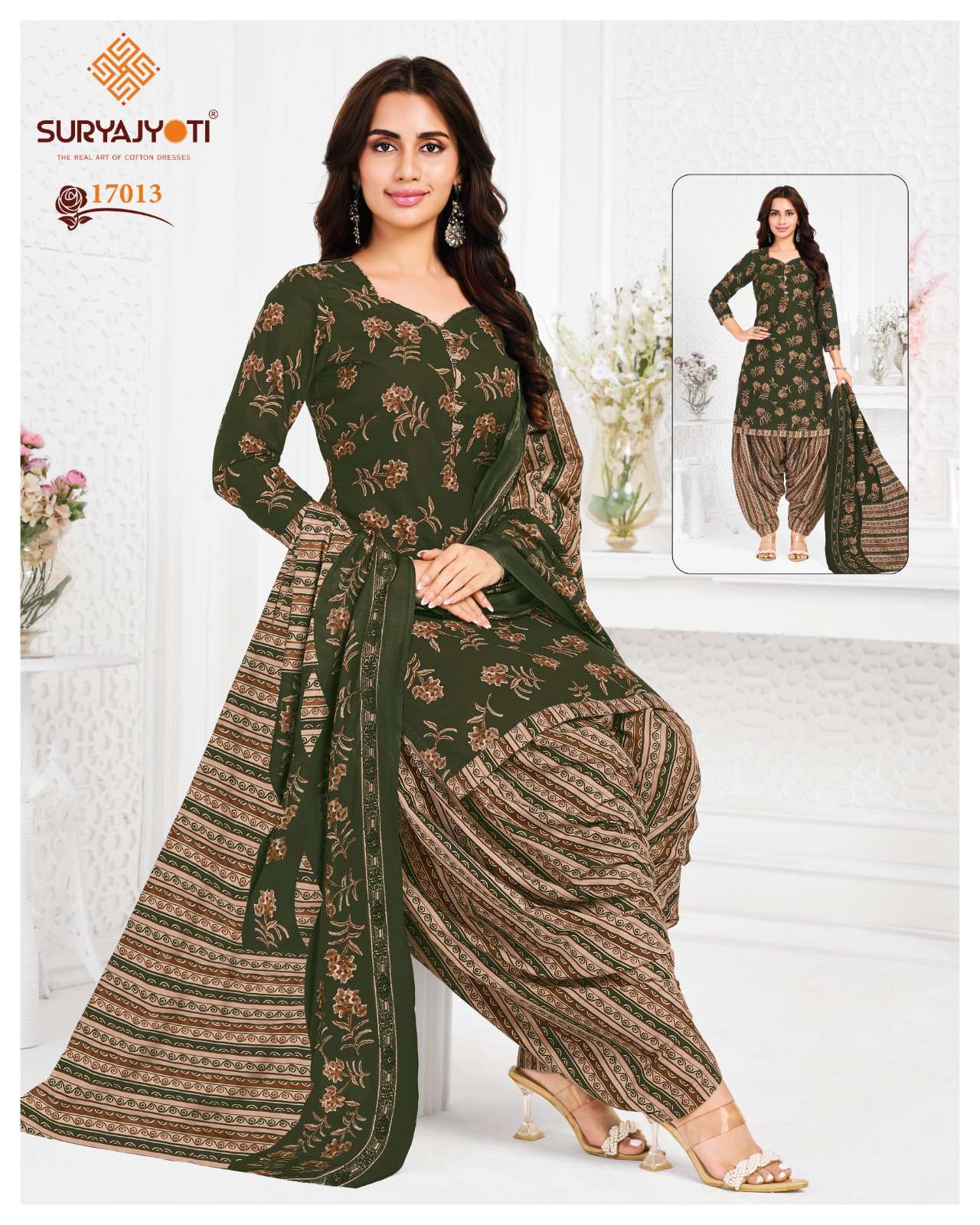 SURYAJYOTI SUI DHAGA VOL 25 COTTON READY MADE PATIYALA SUIT
