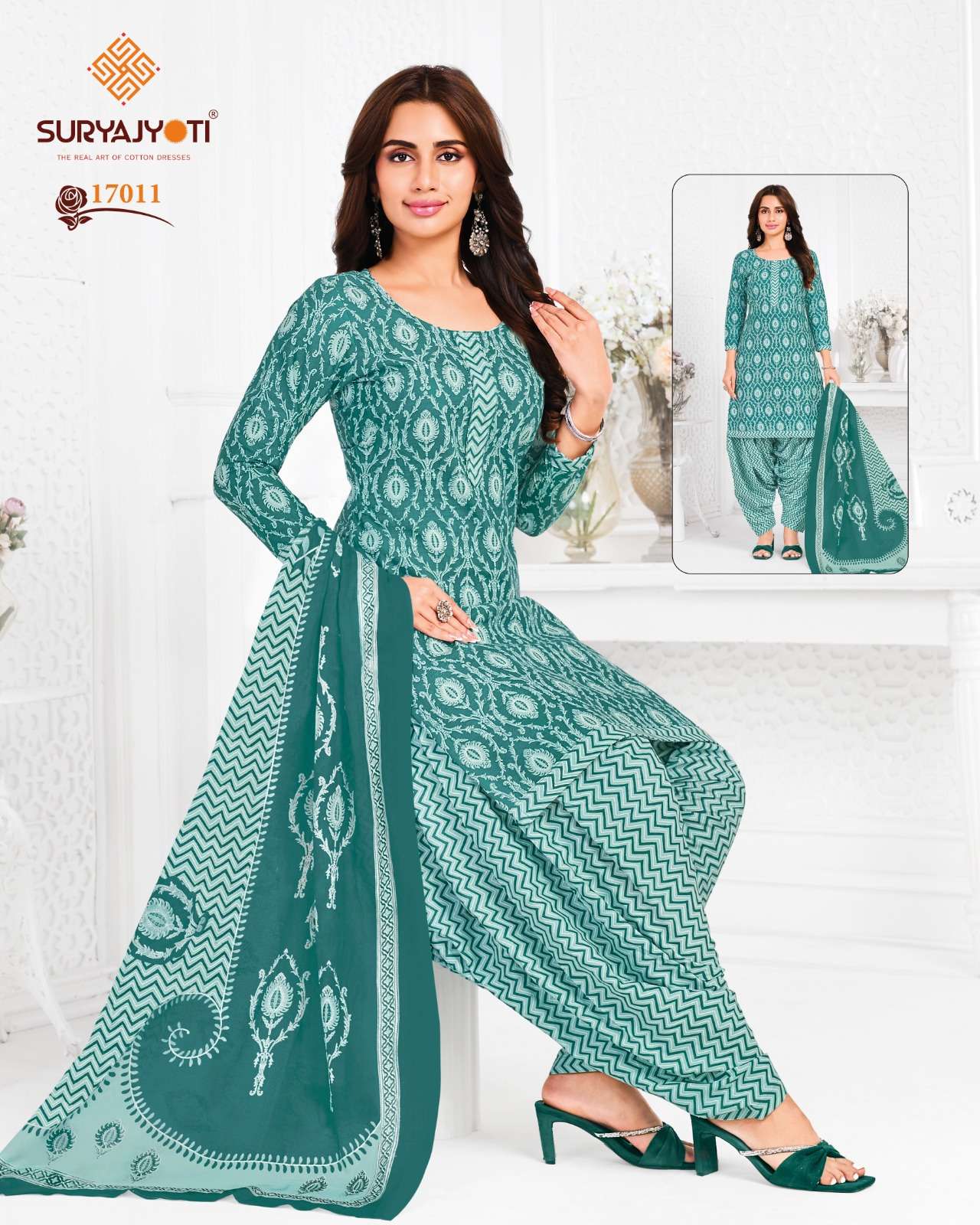 SURYAJYOTI SUI DHAGA VOL 25 COTTON READY MADE PATIYALA SUIT
