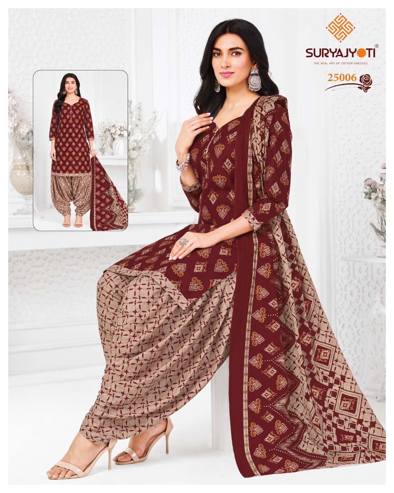 SURYAJYOTI SUI DHAGA VOL 25 COTTON READY MADE PATIYALA SUIT