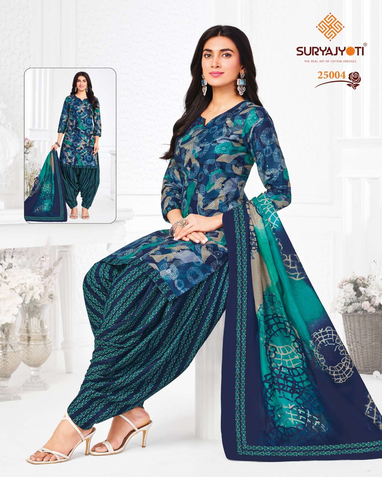 SURYAJYOTI SUI DHAGA VOL 25 COTTON READY MADE PATIYALA SUIT