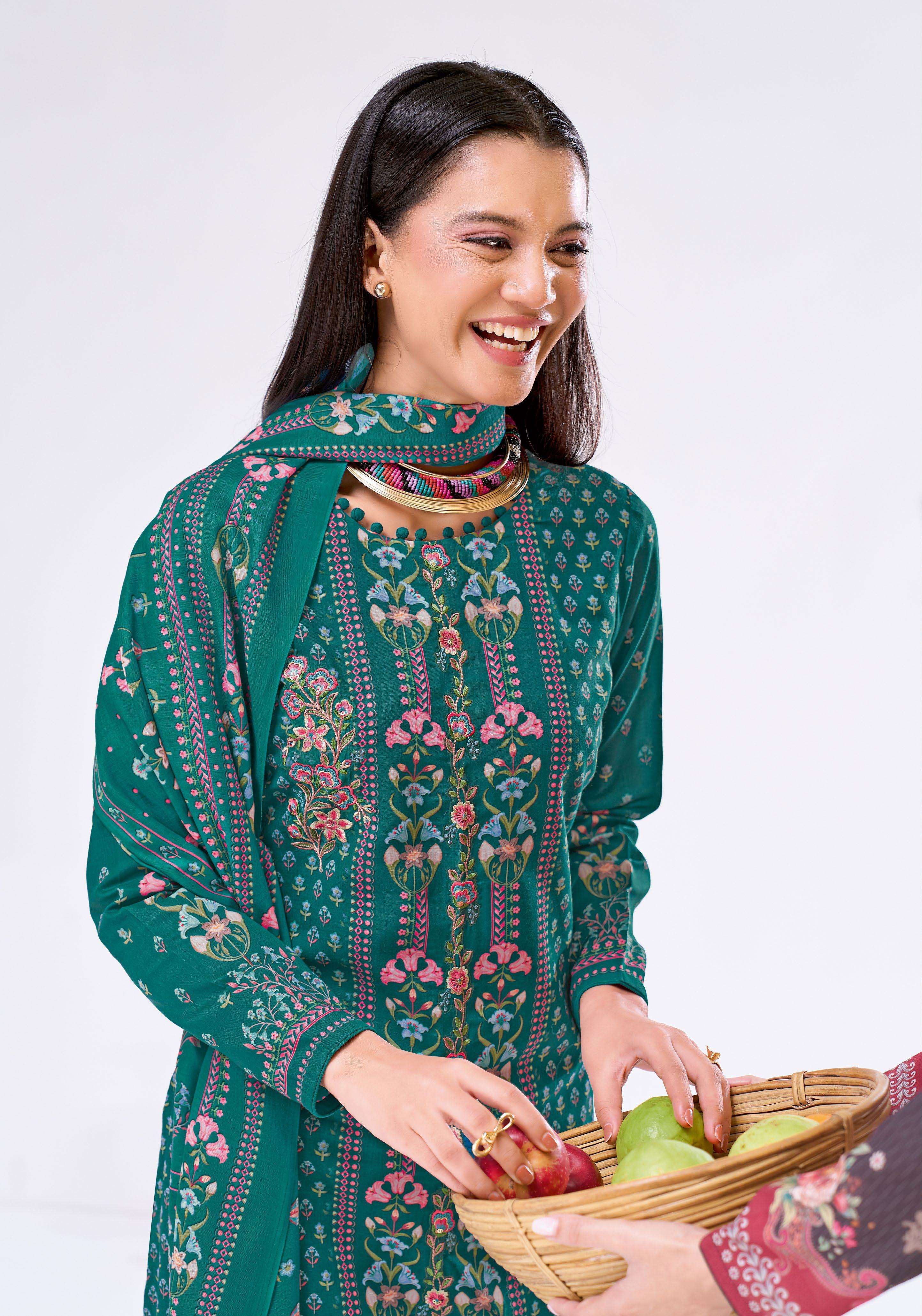 SURYAJYOTI ZAKIRAH VOL 1 COTTON PRINT WITH EMBROIDERY WORK SUIT