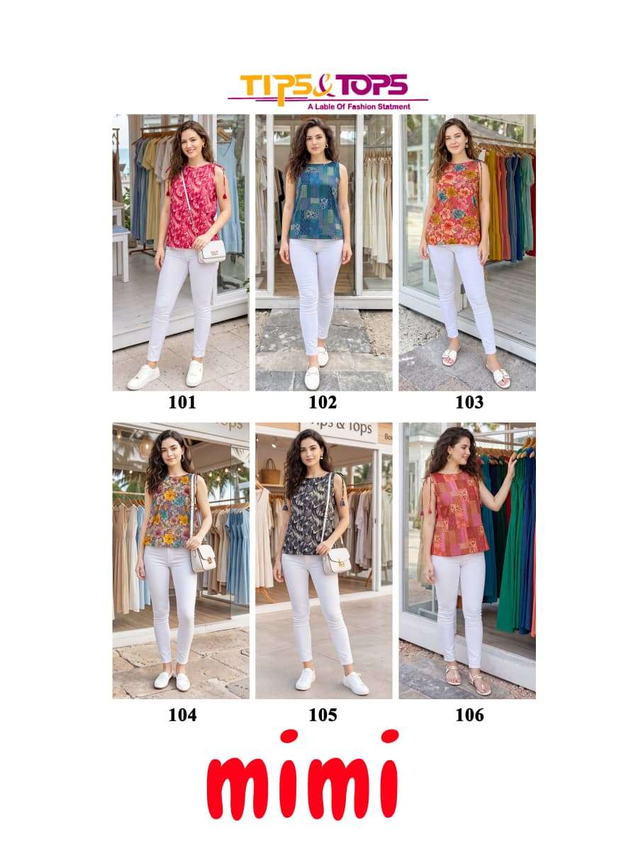 TIPS AND TOPS MIMI COTTON PRINT FANCY SUMMER WEAR LADIES TOP