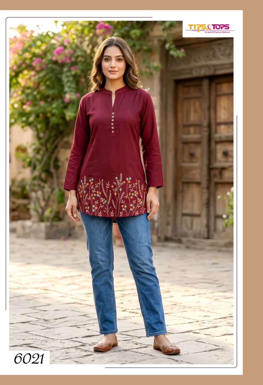 TIPS AND TOPS POLO RAYON FANCY WESTERN WEAR LADIES TOP