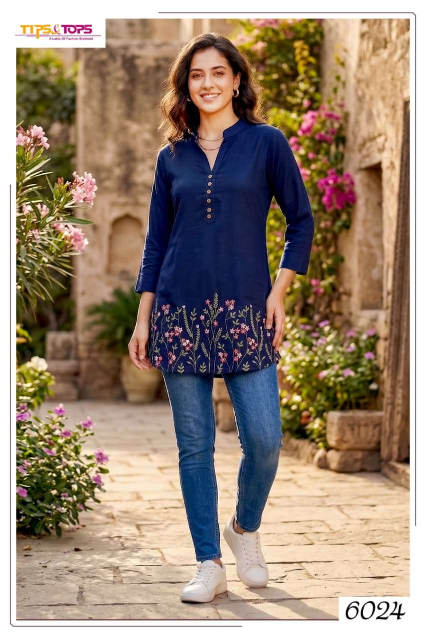 TIPS AND TOPS POLO RAYON FANCY WESTERN WEAR LADIES TOP