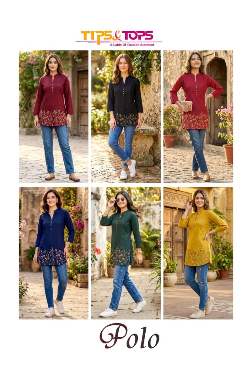 TIPS AND TOPS POLO RAYON FANCY WESTERN WEAR LADIES TOP