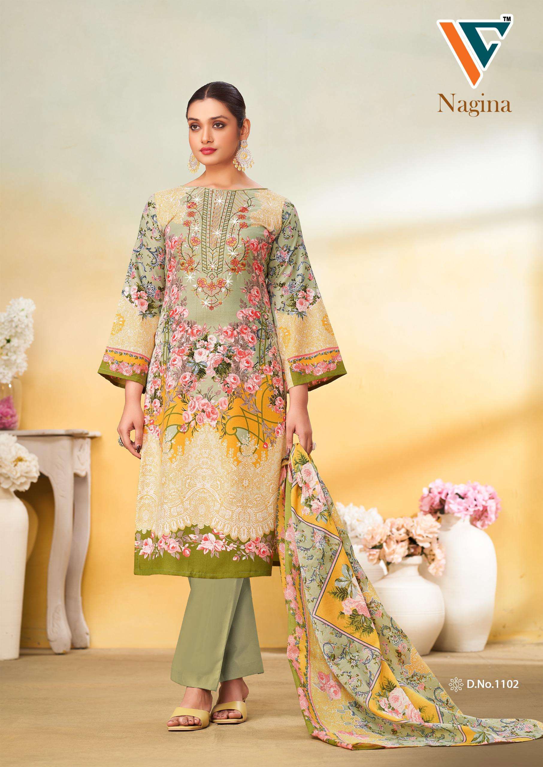 VANDANA‎‎‎‎ CREATION NAGINA VOL 11 COTTON PRINT WITH FANCY WORK SALWAR SUIT