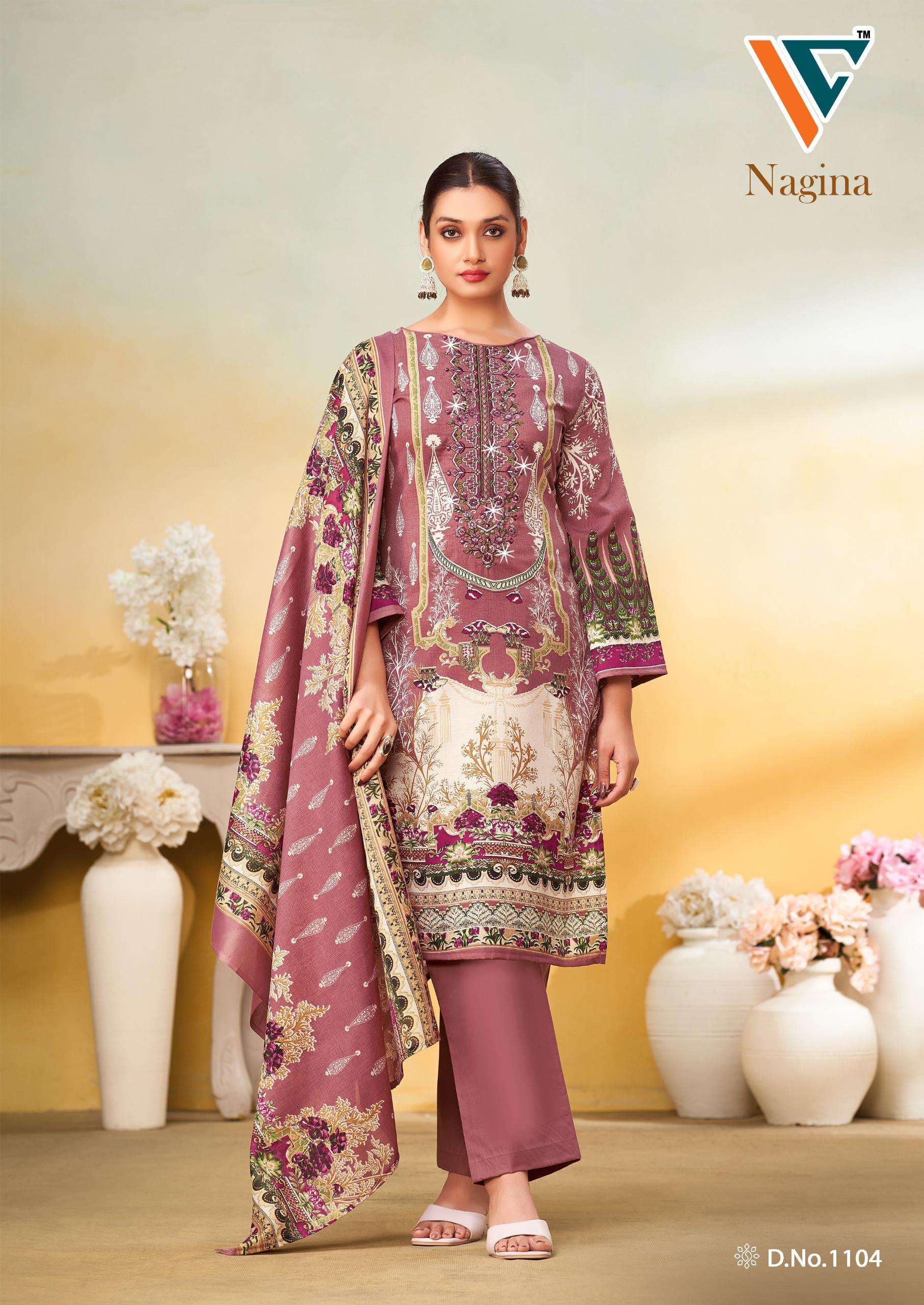 VANDANA‎‎‎‎ CREATION NAGINA VOL 11 COTTON PRINT WITH FANCY WORK SALWAR SUIT