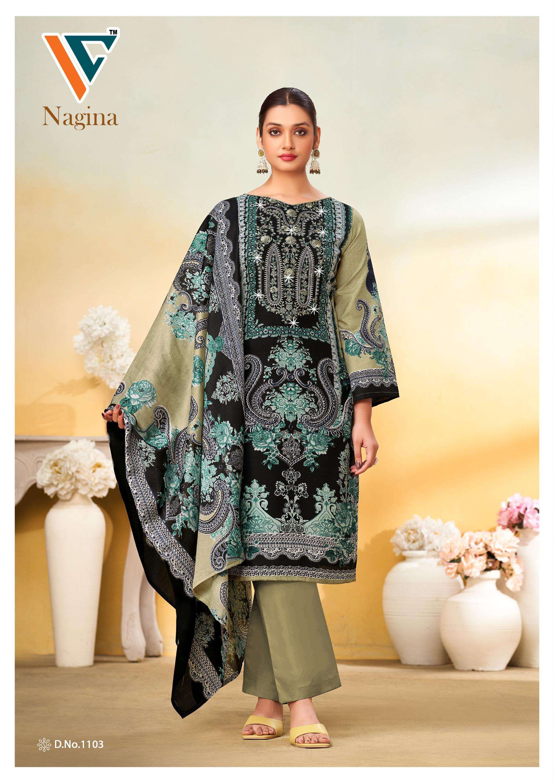 VANDANA‎‎‎‎ CREATION NAGINA VOL 11 COTTON PRINT WITH FANCY WORK SALWAR SUIT