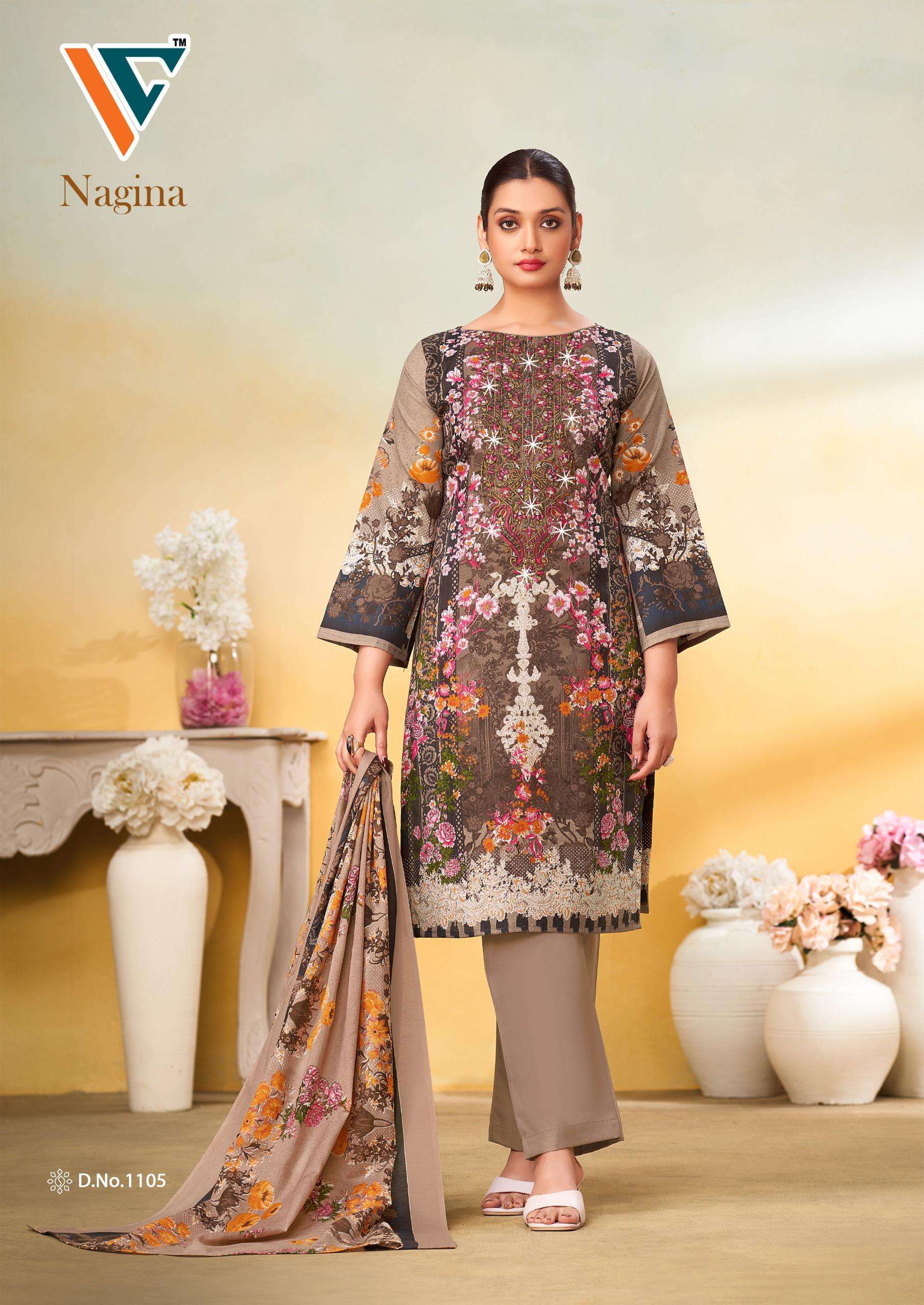 VANDANA‎‎‎‎ CREATION NAGINA VOL 11 COTTON PRINT WITH FANCY WORK SALWAR SUIT