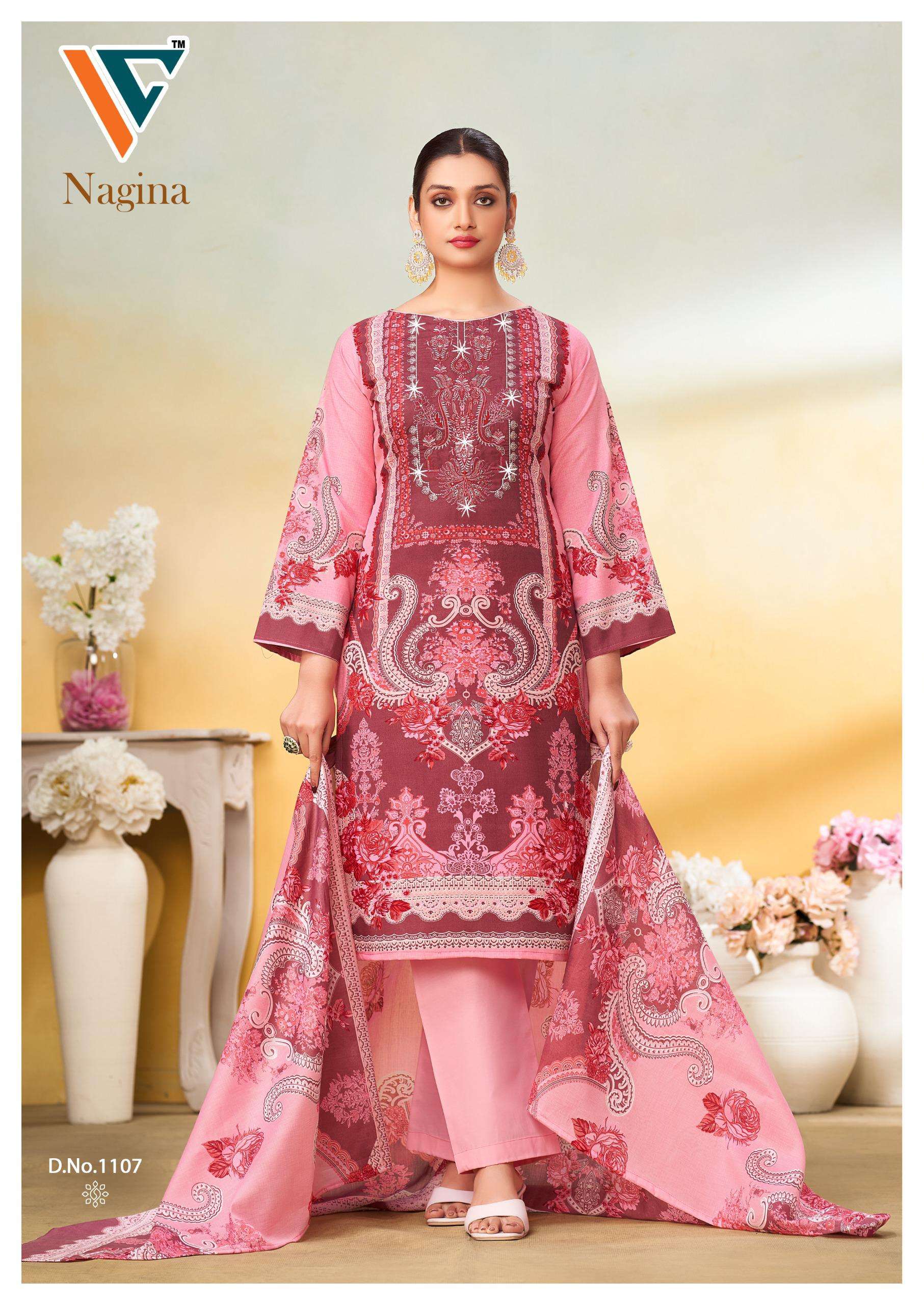 VANDANA‎‎‎‎ CREATION NAGINA VOL 11 COTTON PRINT WITH FANCY WORK SALWAR SUIT