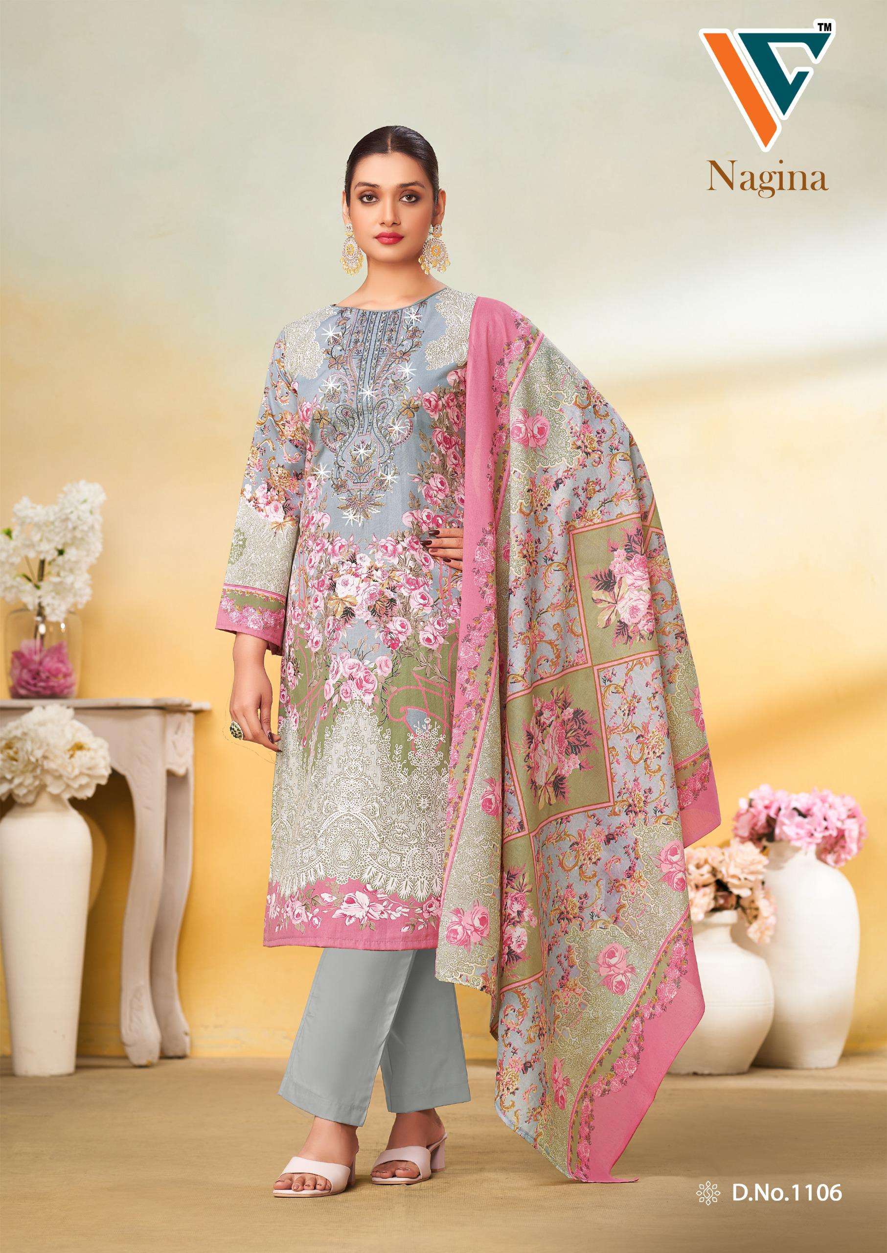 VANDANA‎‎‎‎ CREATION NAGINA VOL 11 COTTON PRINT WITH FANCY WORK SALWAR SUIT
