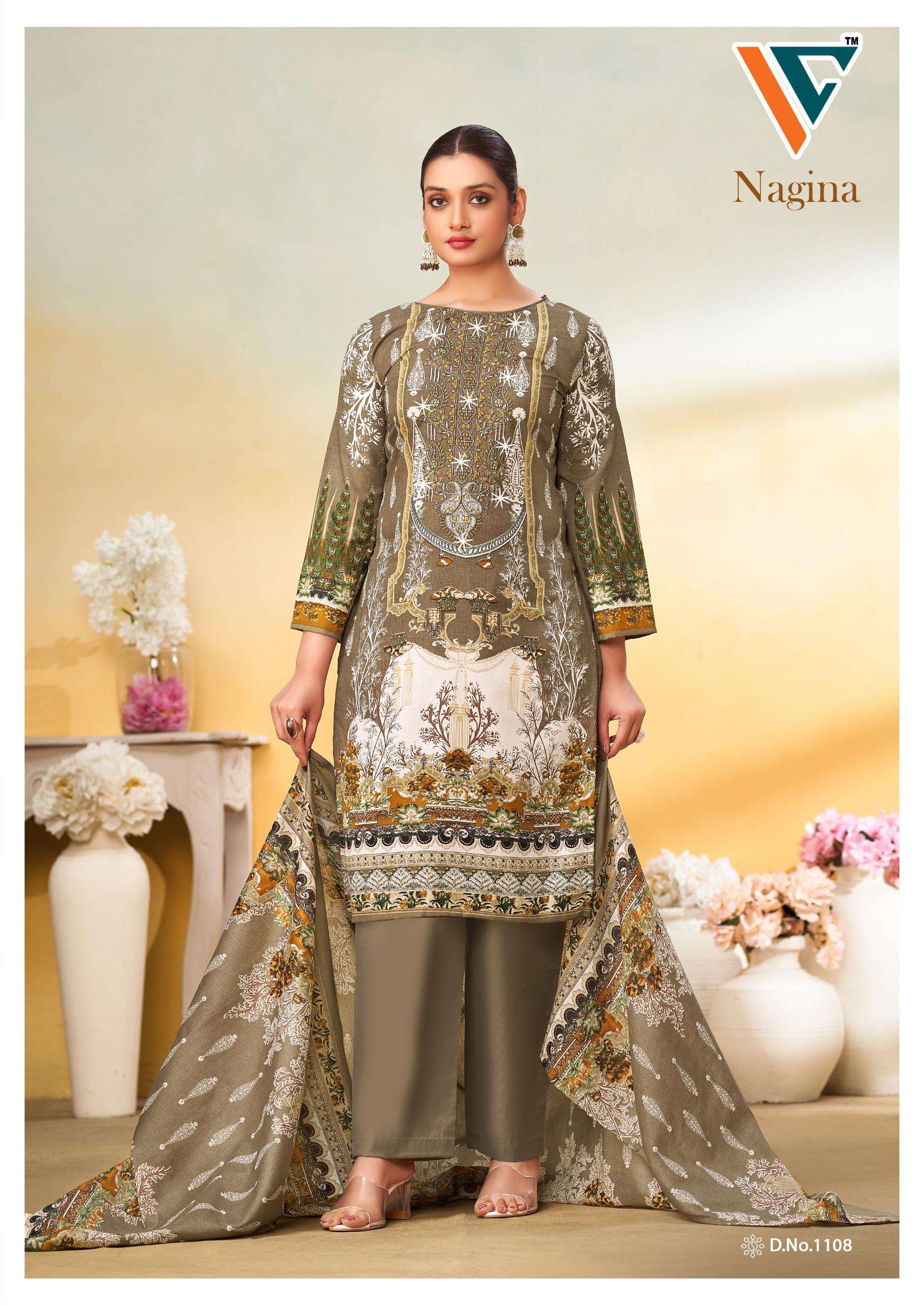 VANDANA‎‎‎‎ CREATION NAGINA VOL 11 COTTON PRINT WITH FANCY WORK SALWAR SUIT