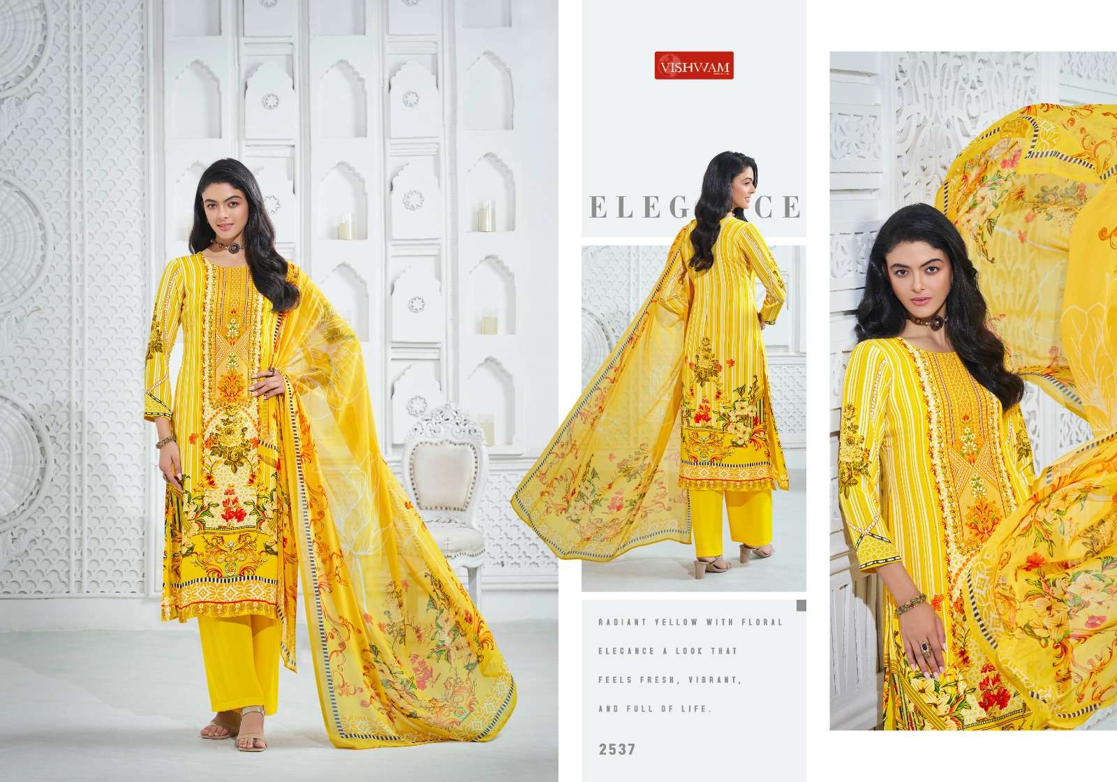 VISHWAM FABRICS CAFE LATTE VOL 24 CREPE DIGITAL PRINTED SUIT