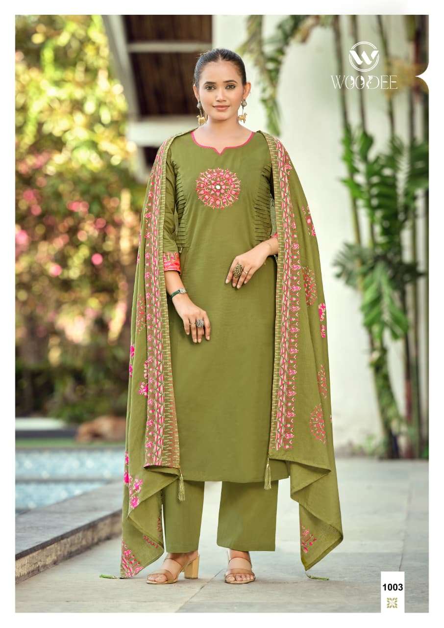 WOODEE HASEEN COTTON FANCY WORKS LADIES 3PCS SET COLLECTION 