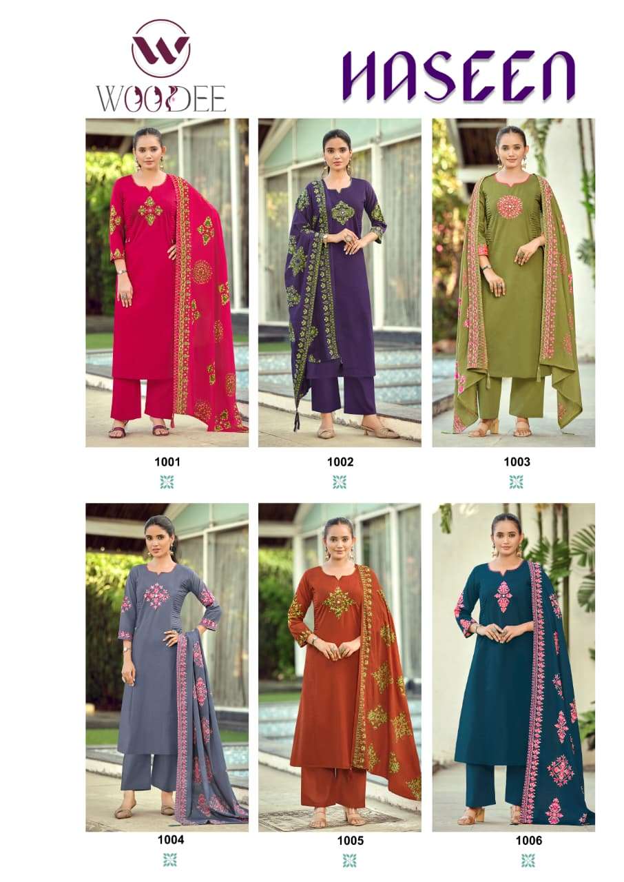 WOODEE HASEEN COTTON FANCY WORKS LADIES 3PCS SET COLLECTION 