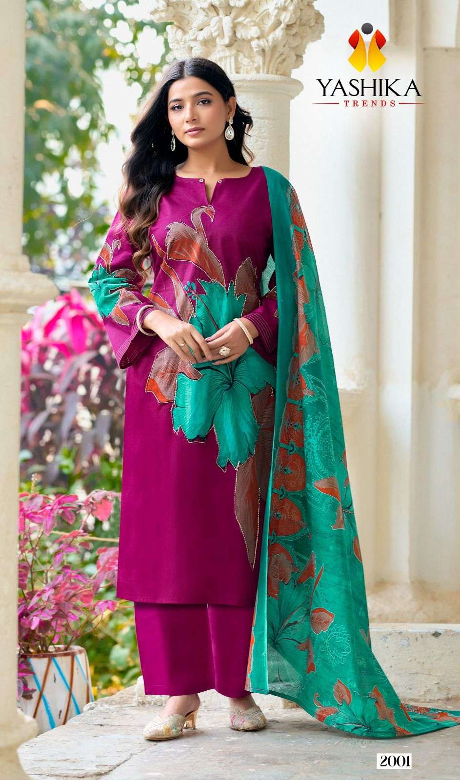 YASHIKA TRENDS ANAYISHA VOL 2 COTTON DIGITAL PRINT WITH FANCY WORK SUIT