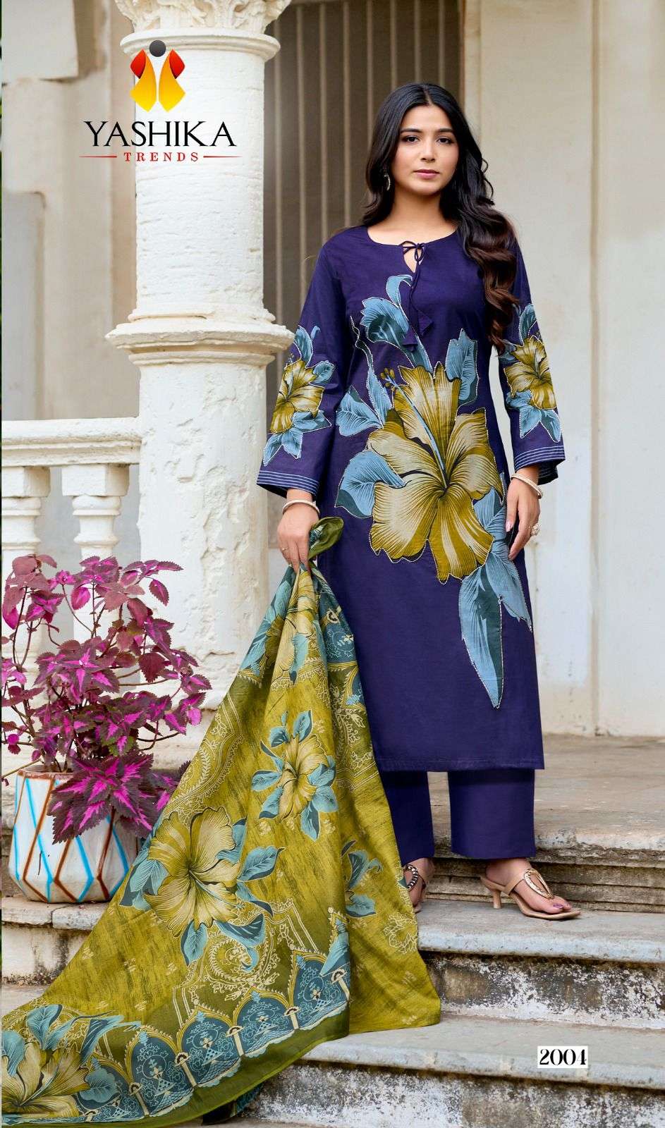 YASHIKA TRENDS ANAYISHA VOL 2 COTTON DIGITAL PRINT WITH FANCY WORK SUIT