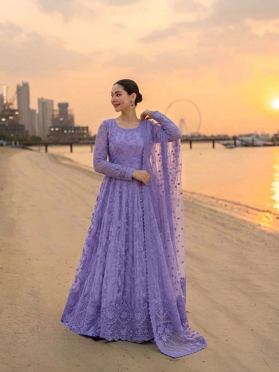 AD 227 GEORGETTE DESIGNER DESIGNER WORK LONG GOWN STYLE PAKISTANI SUIT