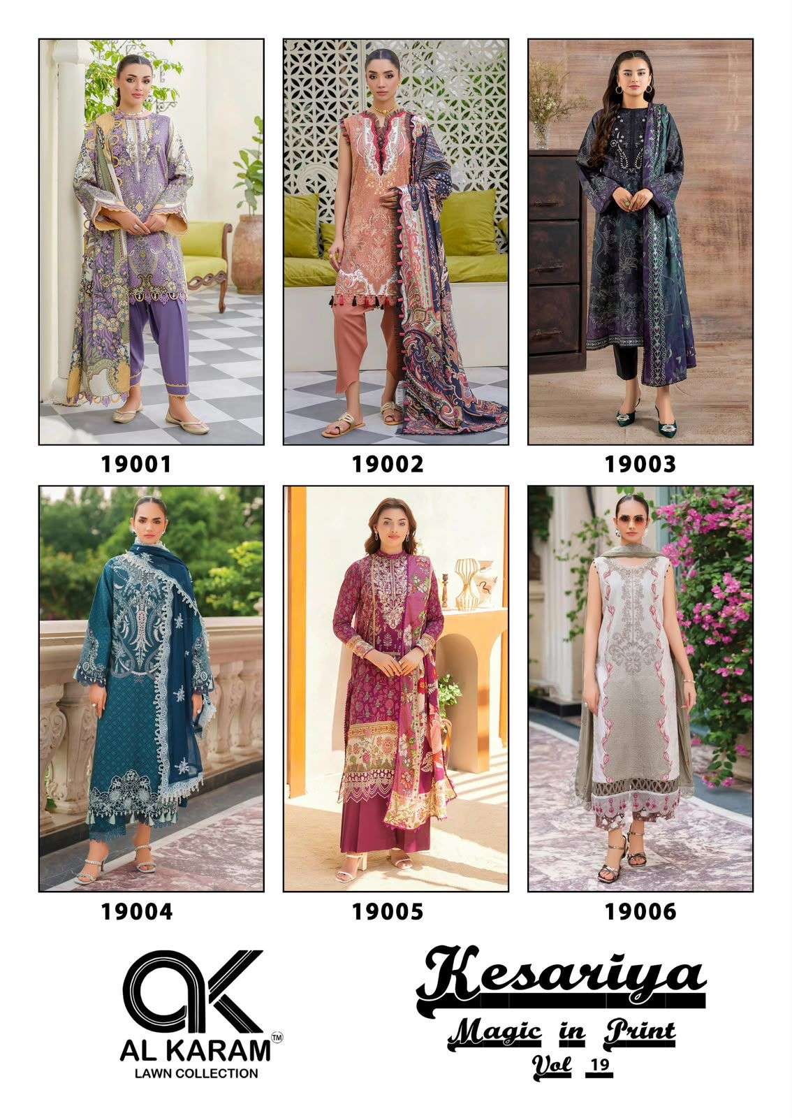 AL KARAM KESARIYA MAGIC IN PRINT VOL 19 COTTON DIGITAL PRINTS SALWAR SUIT
