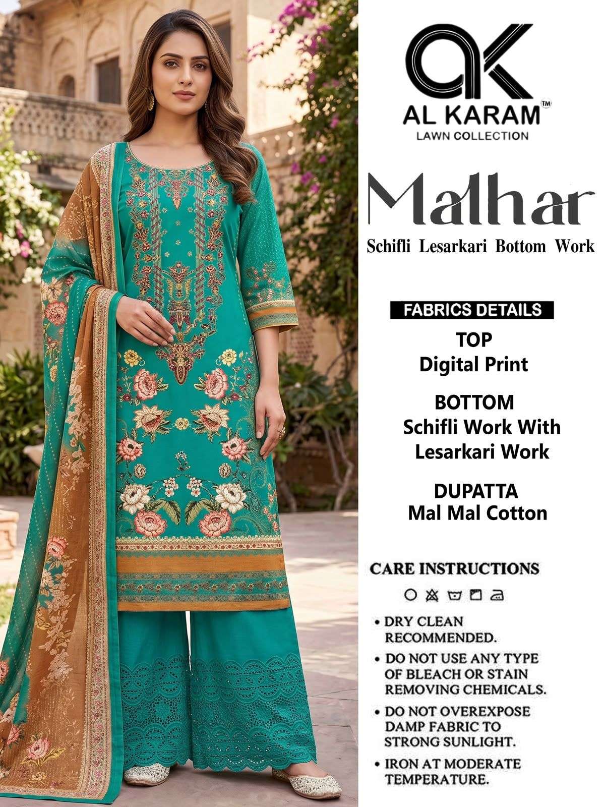 AL KARAM MALHAR COTTON DIGITAL STYLE PRINT SALWAR SUIT