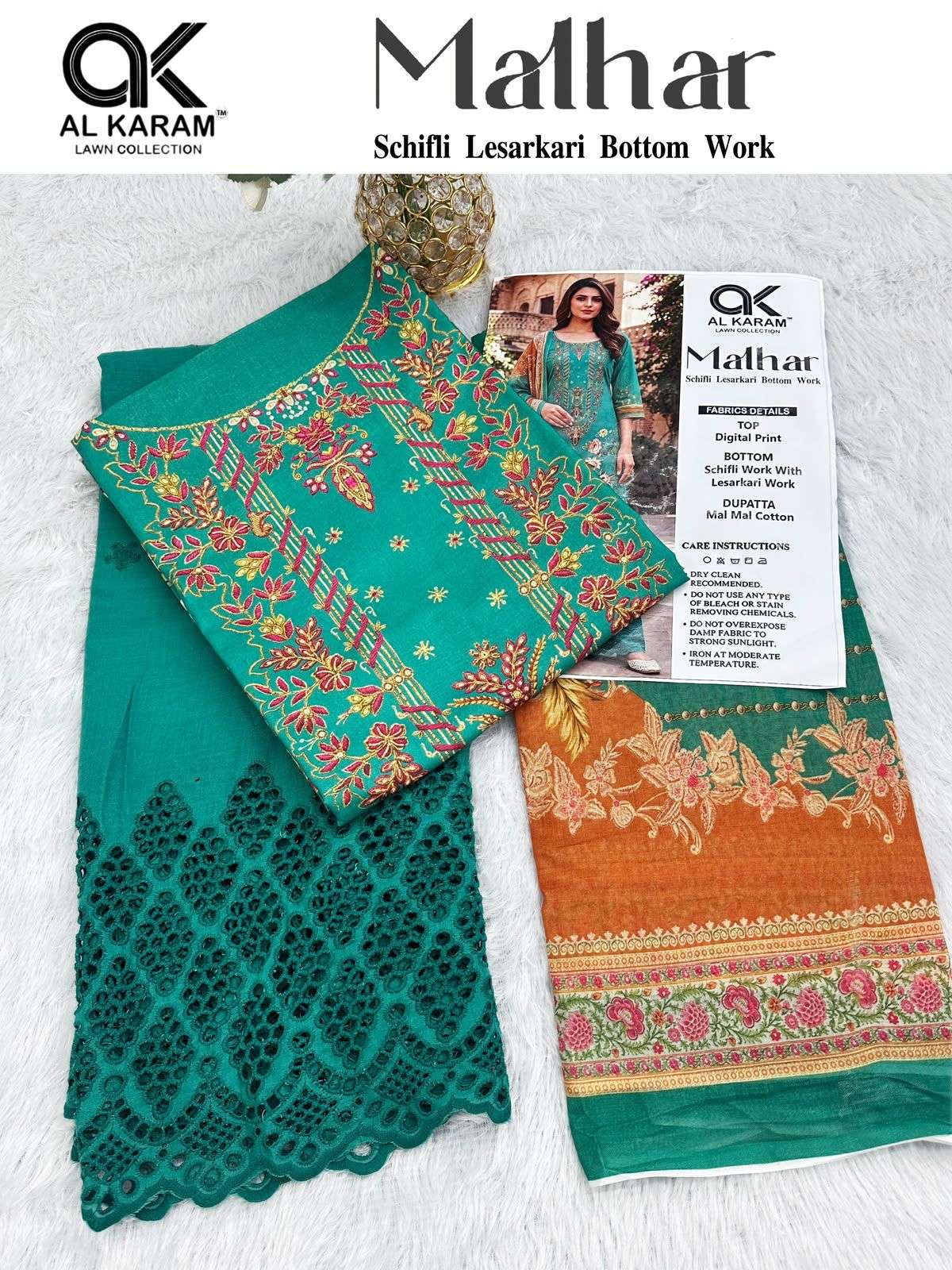 AL KARAM MALHAR COTTON DIGITAL STYLE PRINT SALWAR SUIT