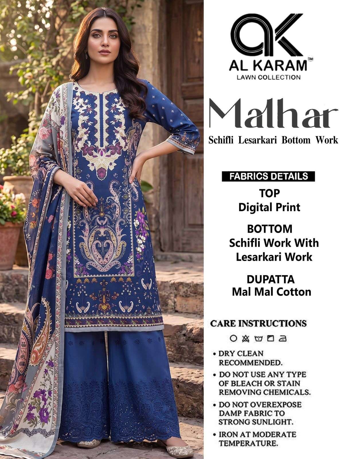 AL KARAM MALHAR COTTON DIGITAL STYLE PRINT SALWAR SUIT