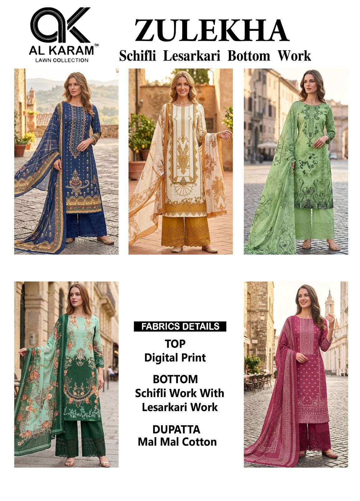 AL KARAM ZULEKHA COTTON DIGITAL PRINT WITH PRINT SUIT