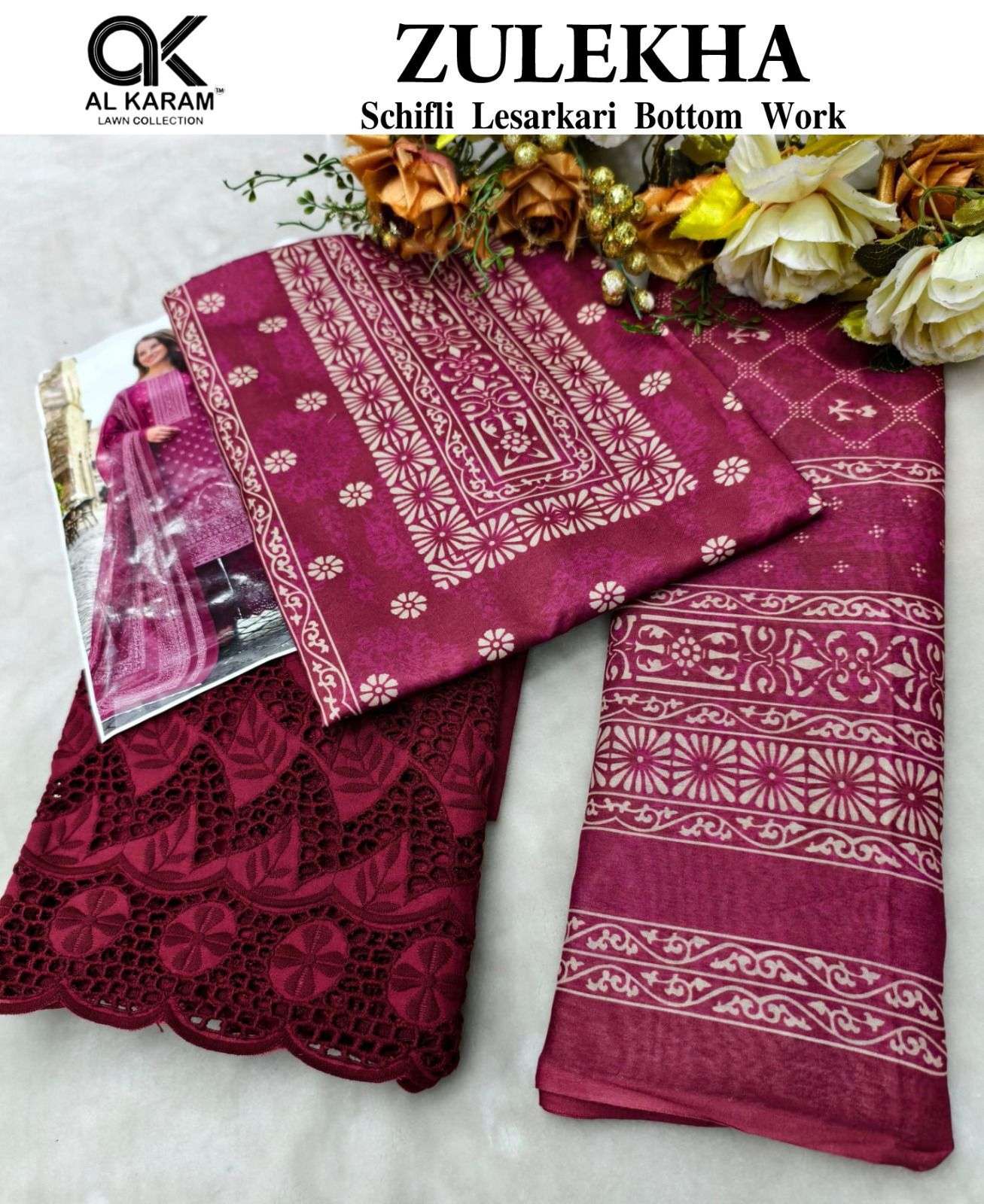 AL KARAM ZULEKHA COTTON DIGITAL PRINT WITH PRINT SUIT