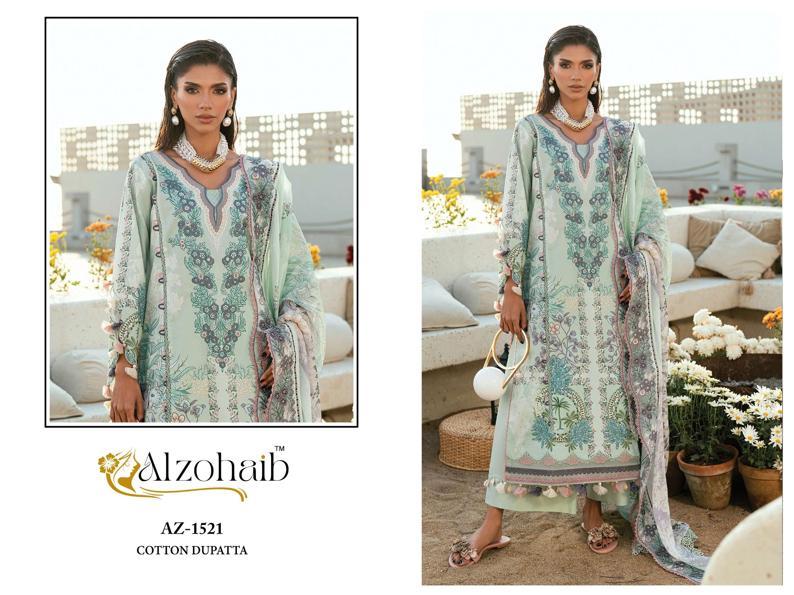 AL ZOHAIB AQILA VOL 1 COTTON FANCY PATCH EMBROIDERY WORK SALWAR KAMEEZ 