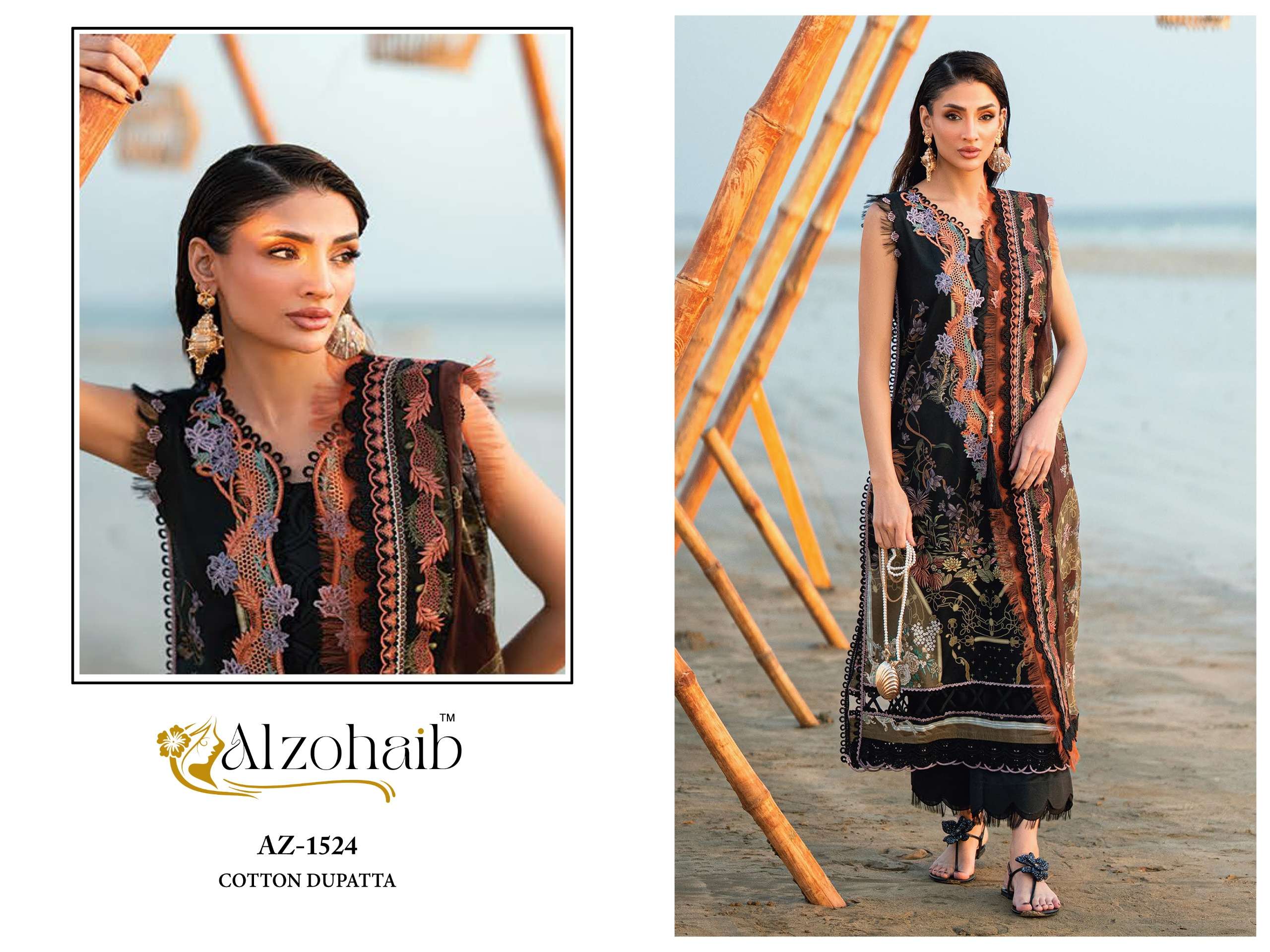 AL ZOHAIB AQILA VOL 1 COTTON FANCY PATCH EMBROIDERY WORK SALWAR KAMEEZ 