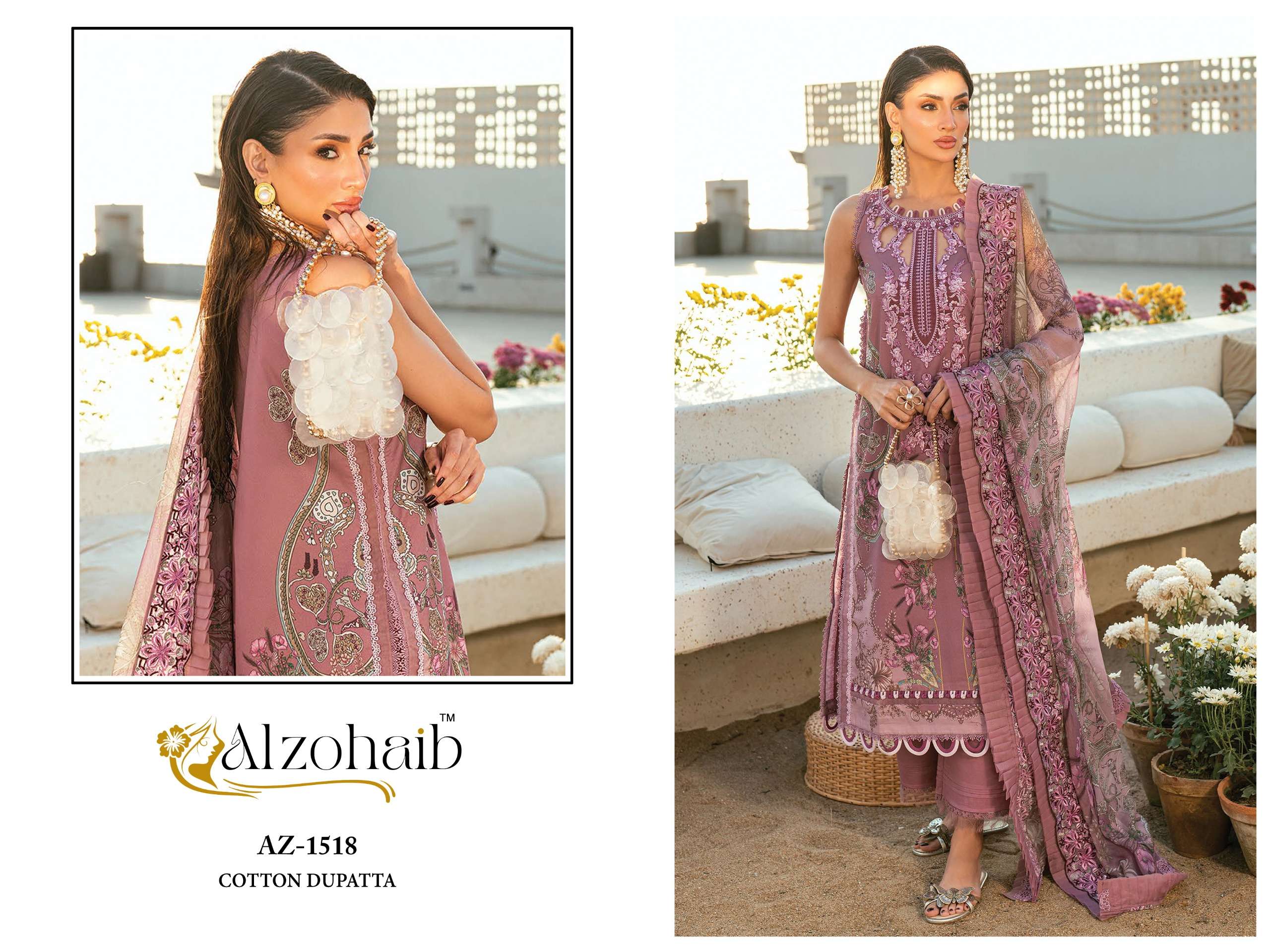 AL ZOHAIB AQILA VOL 2 COTTON PATCH EMBROIDERY WORK SALWAR KAMEEZ