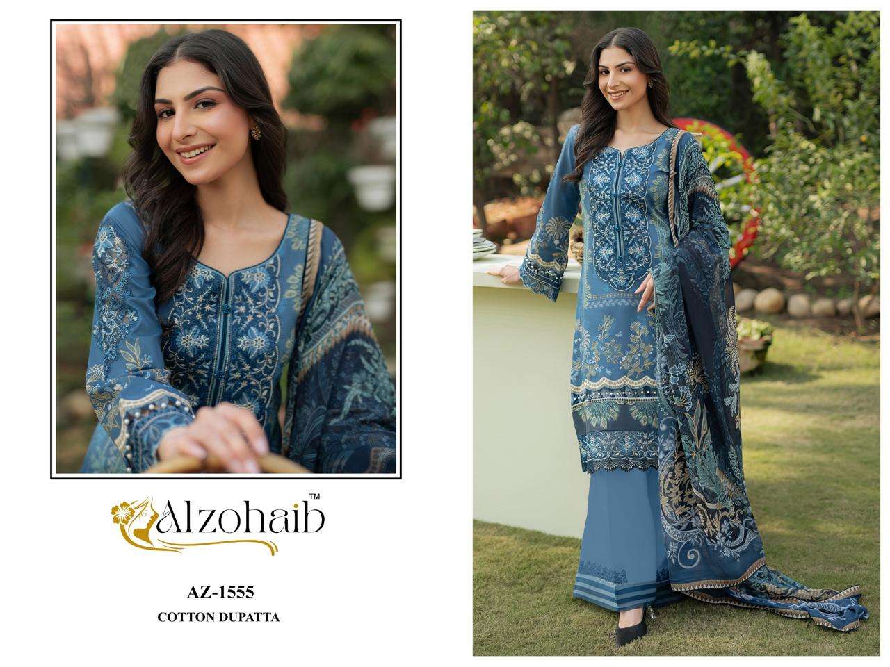 AL ZOHAIB ZOYA VOL 2 COTTON EMBROIDERY WORK SALWAR KAMEEZ 