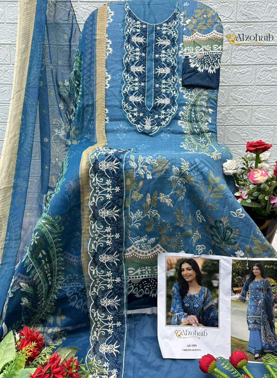 AL ZOHAIB ZOYA VOL 2 COTTON EMBROIDERY WORK SALWAR KAMEEZ 