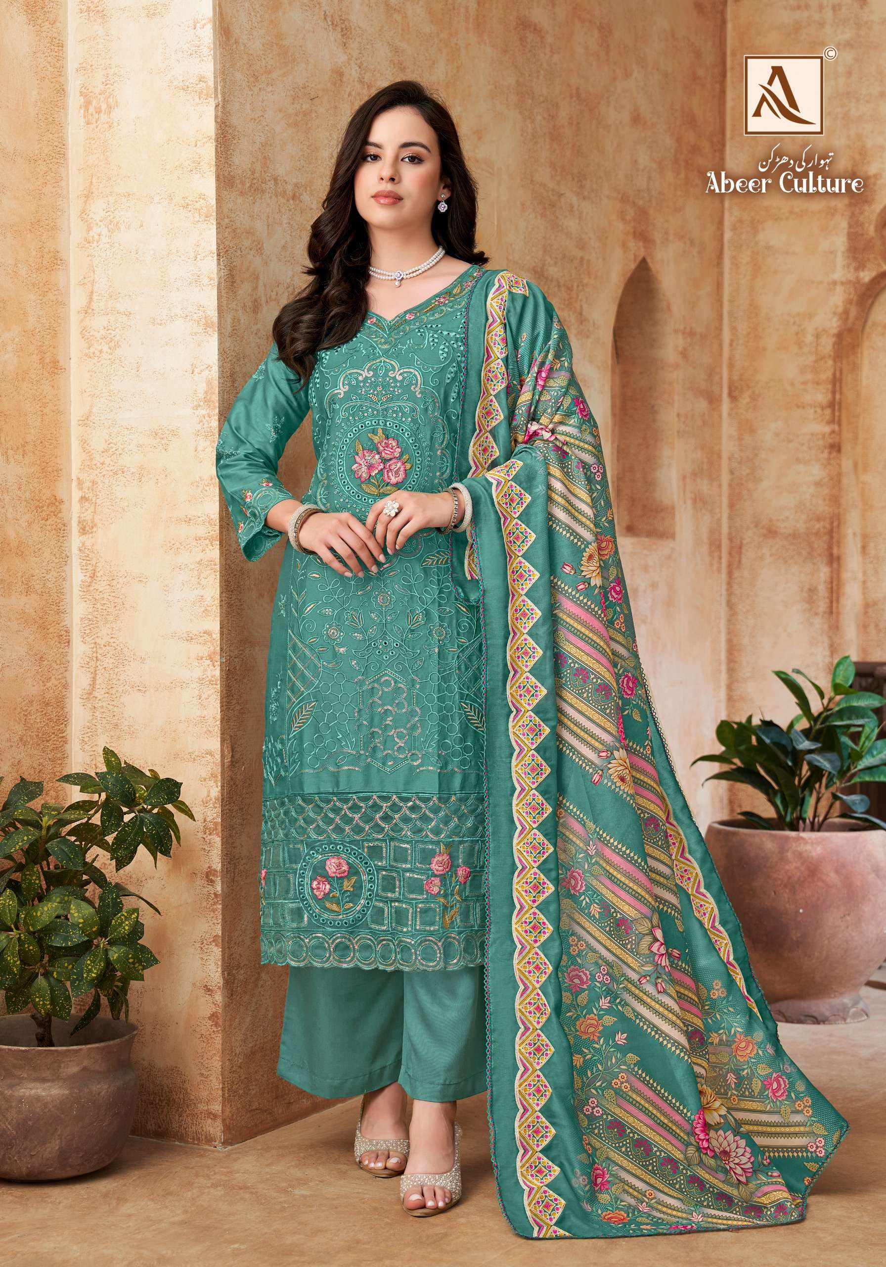 ALOK SUITS ABEER CULTURE JAM COTTON FANCY EMBROIDERY WORK SUIT