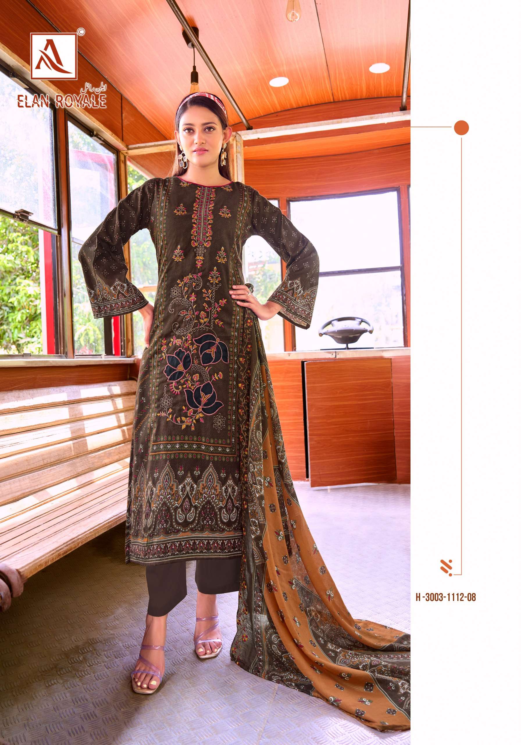 ALOK SUITS ELAN ROYALE COTTON PRINT WITH FANCY EMBROIDERY WORK SUIT