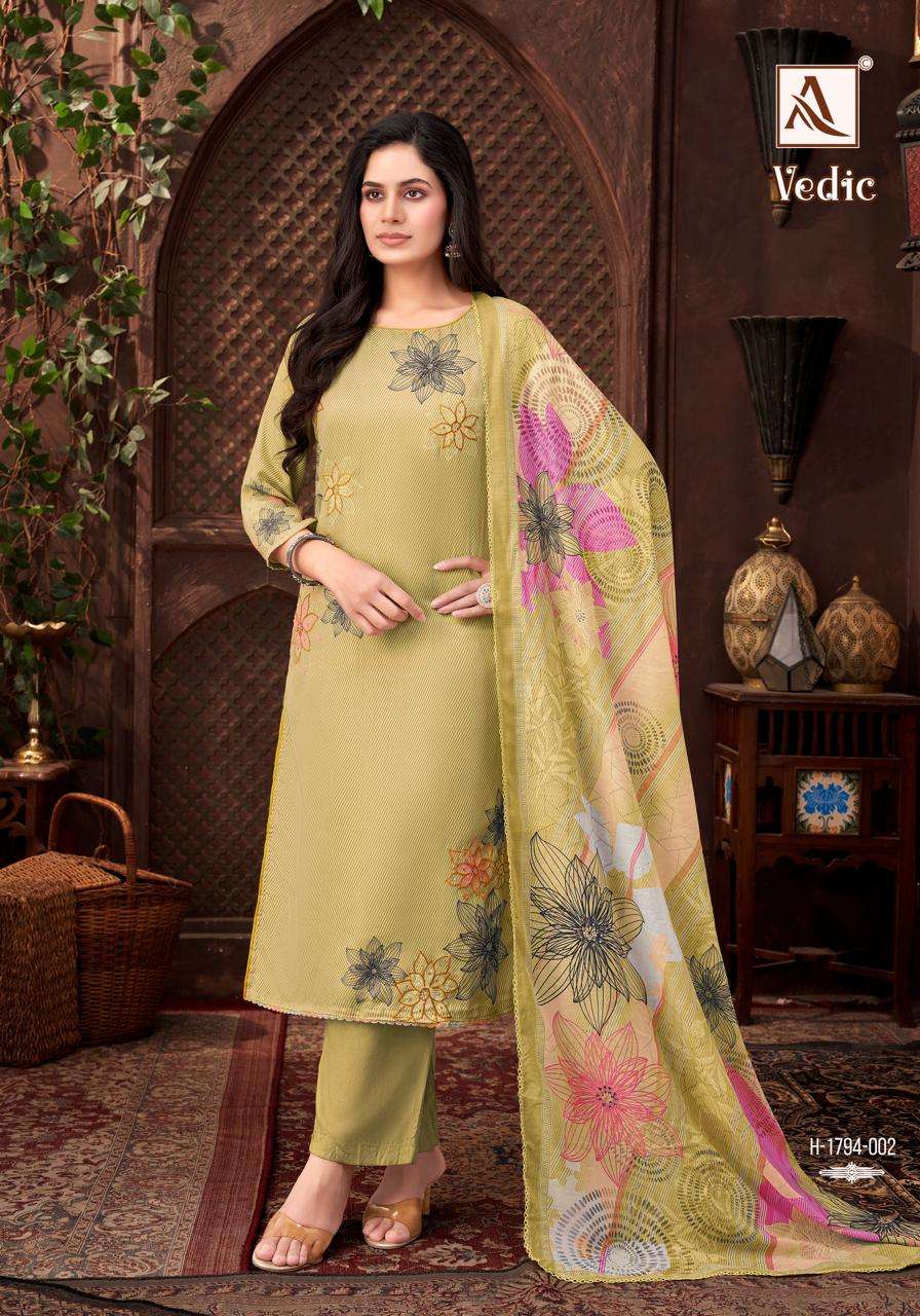 ALOK SUITS VEDIC JAM COTTON DIGITAL PRINT WITH FANCY WORK SUIT