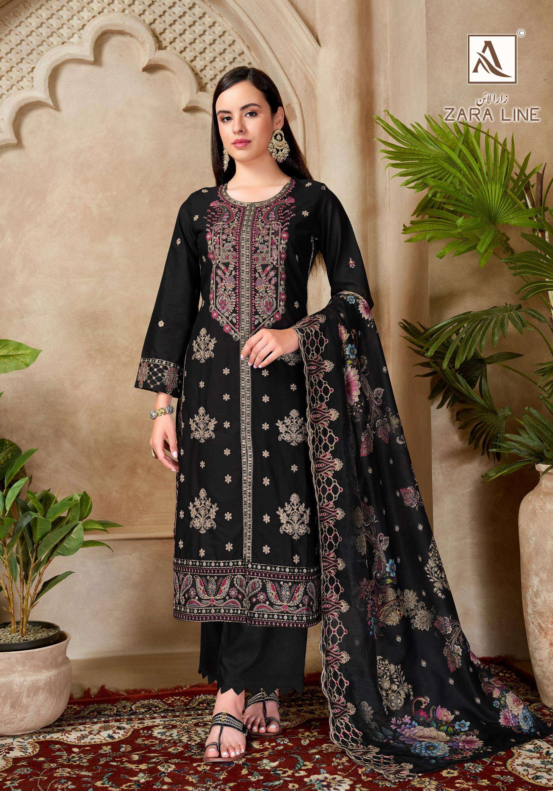 ALOK SUITS ZARA LINE COTTON WITH FANCY PAKISTANI STYLE WORK SUIT