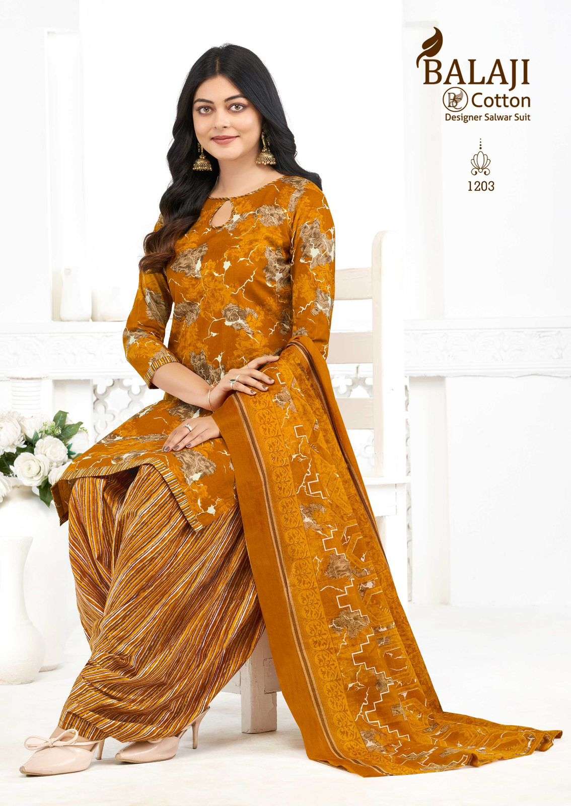 BALAJI COTTON SUI DHAAGA VOL 12 COTTON PRINTED READY MADE PATIYALA SUIT