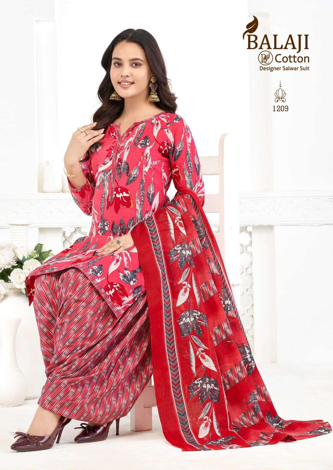 BALAJI COTTON SUI DHAAGA VOL 12 COTTON PRINTED READY MADE PATIYALA SUIT