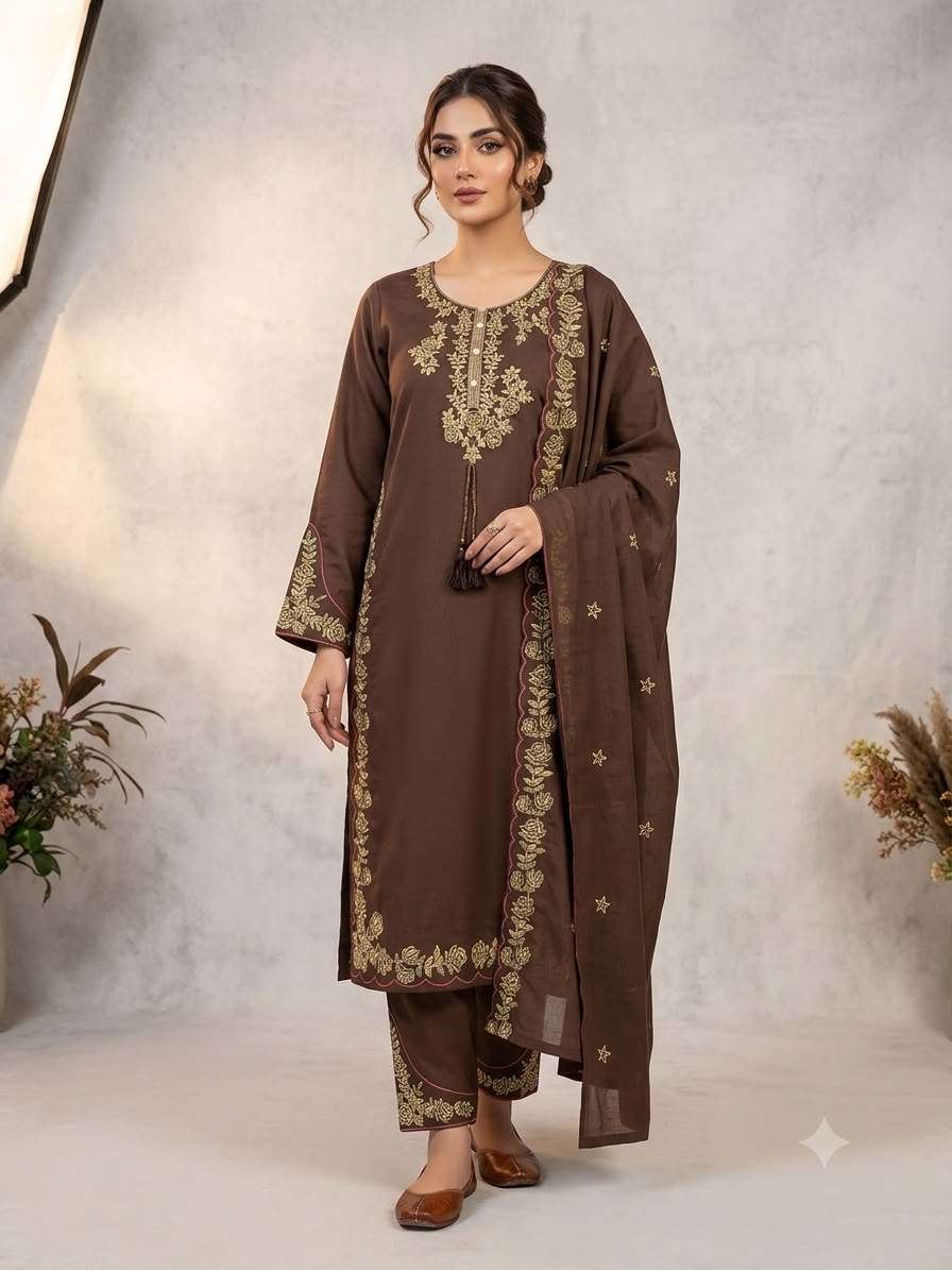 BE 473 ROMAN SILK DESIGNER TOP PLAZZO SUIT WITH DUPATTA SET