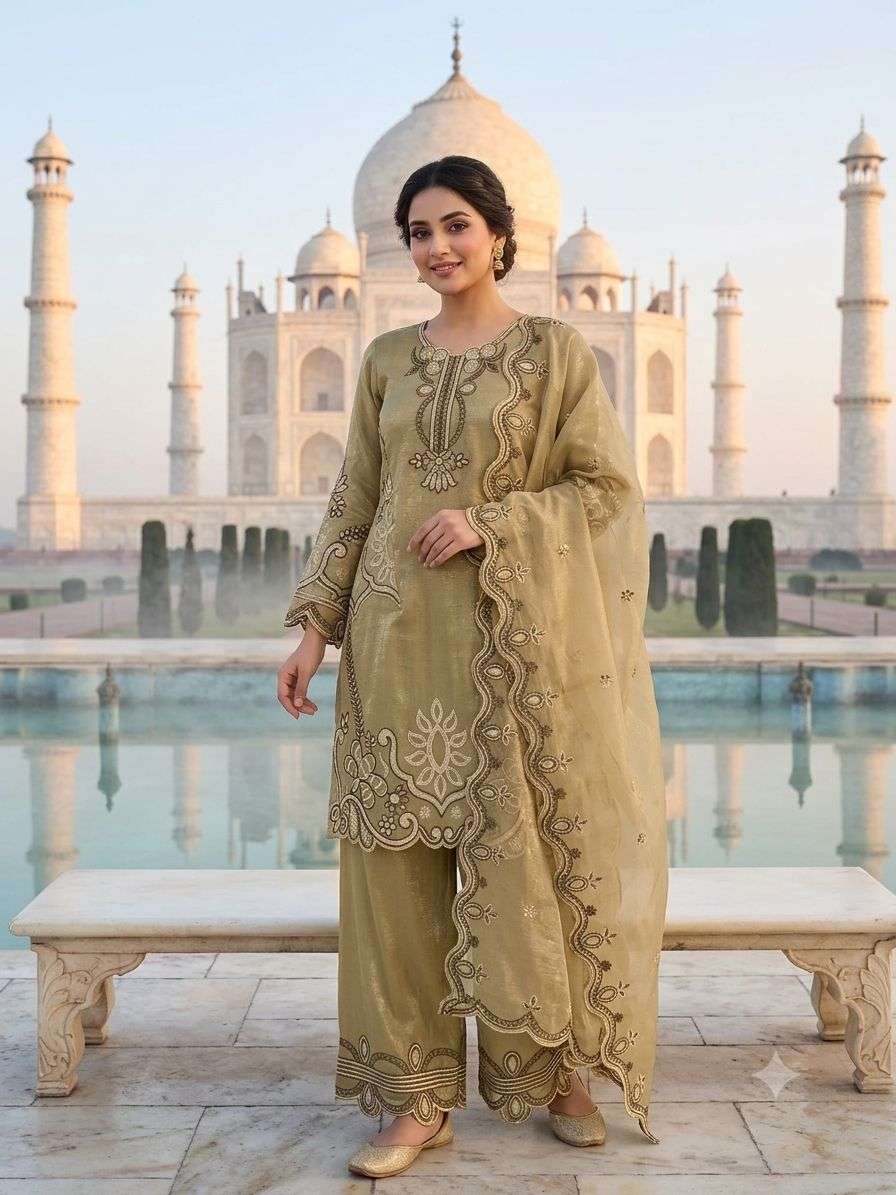 BE 477 SILK DESIGNER EMBROIDERED WORK PARTY WEAR LADIES SUIT