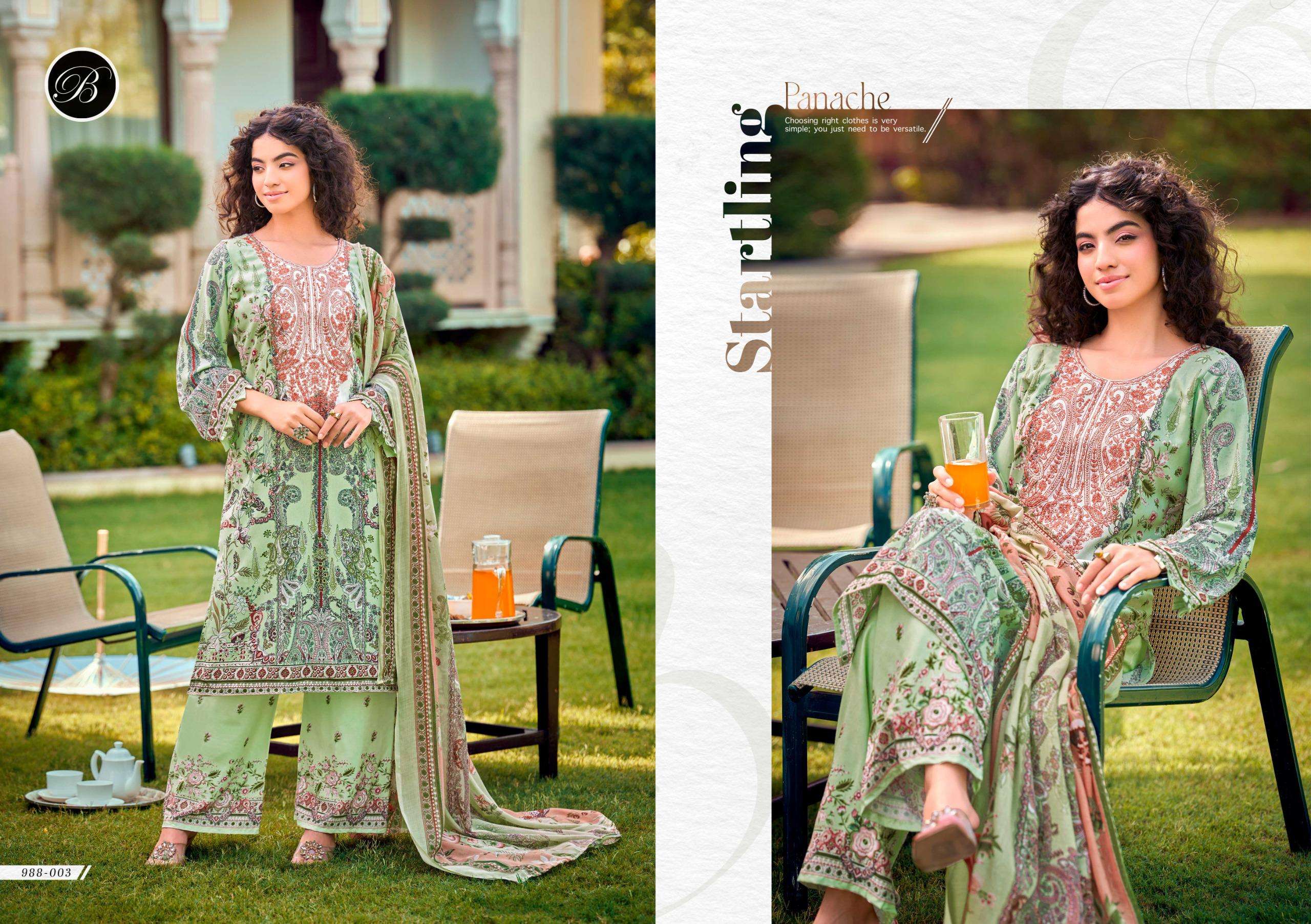 BELLIZA DESIGNER STUDIO DILSHAD VOL 6 VISCOSE DIGITAL PRINT WITH WORK SUIT
