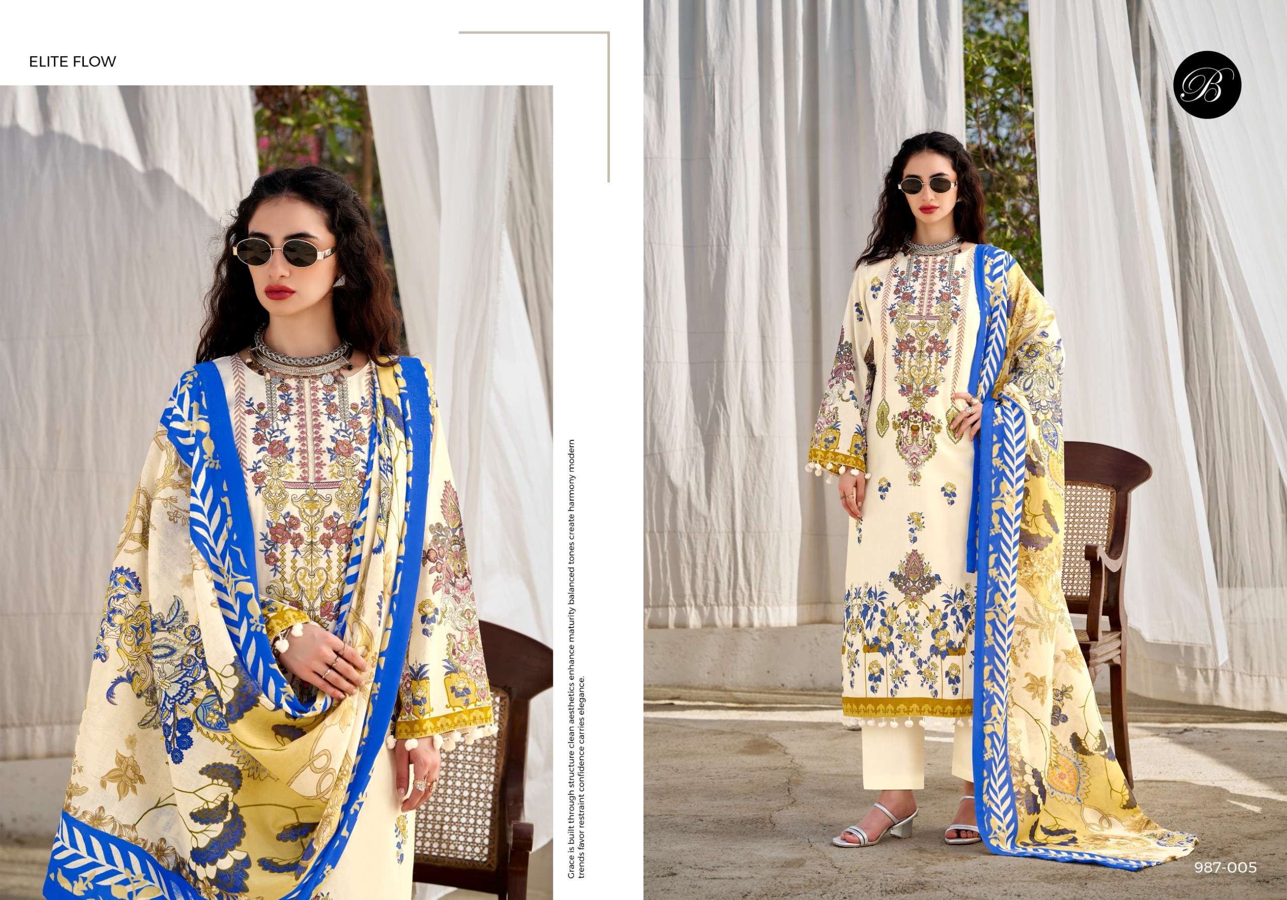 BELLIZA DESIGNER STUDIO NAIRA VOL 147 COTTON DIGITAL PRINT WITH FANCY EMBROIDERY WORK SUIT