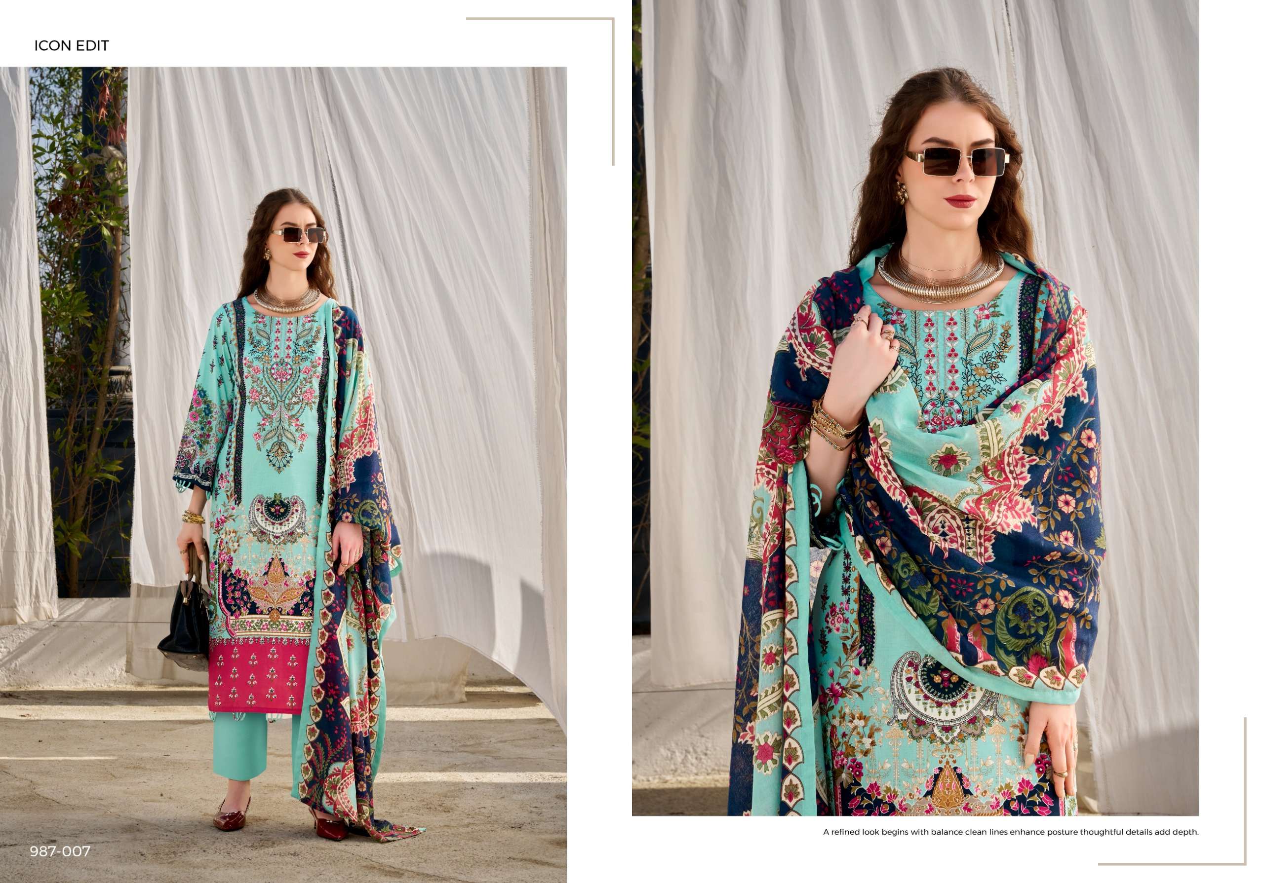 BELLIZA DESIGNER STUDIO NAIRA VOL 147 COTTON DIGITAL PRINT WITH FANCY EMBROIDERY WORK SUIT