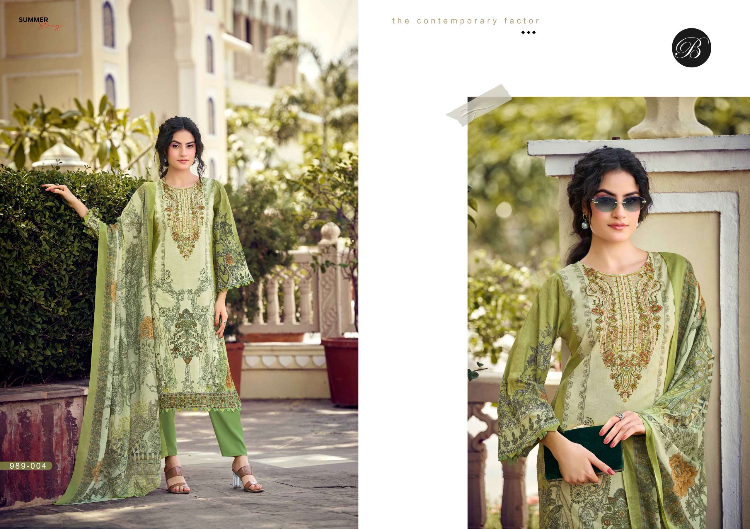 BELLIZA DESIGNER STUDIO NAIRA VOL 148 COTTON DIGITAL PRINT WITH FANCY EMBROIDERY WORK SUIT