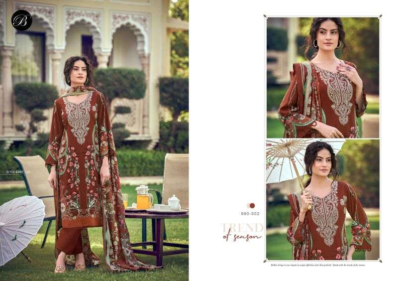 BELLIZA DESIGNER STUDIO NAIRA VOL 149 COTTON DIGITAL PRINT WITH FANCY EMBROIDERY WORK SUIT