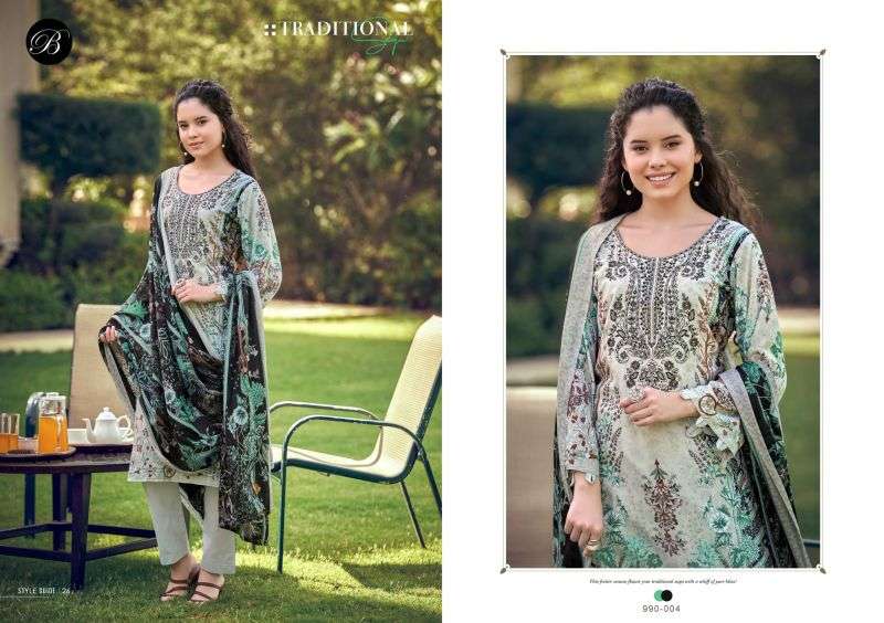 BELLIZA DESIGNER STUDIO NAIRA VOL 149 COTTON DIGITAL PRINT WITH FANCY EMBROIDERY WORK SUIT