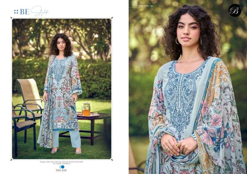 BELLIZA DESIGNER STUDIO NAIRA VOL 149 COTTON DIGITAL PRINT WITH FANCY EMBROIDERY WORK SUIT