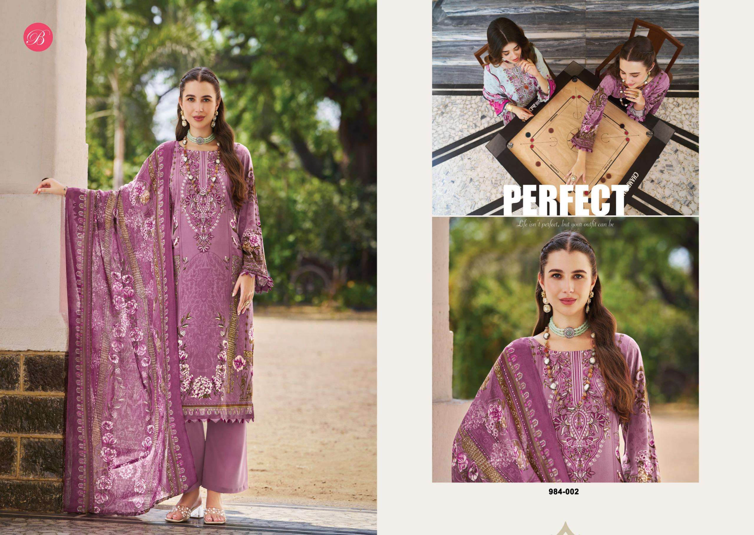 BELLIZA DESIGNER STUDIO RIWAYAT VOL 18 VISCOSE DIGITAL PRINT WITH FANCY WORK SUIT